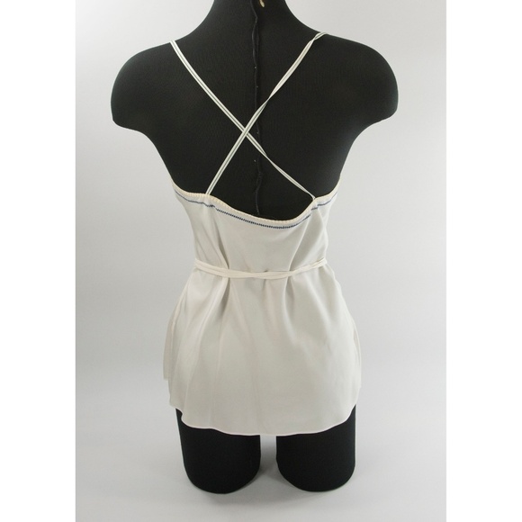 Rag & Bone Chalk Cream Silk Lina Wrap Cami Tank 4 - Picture 5 of 7